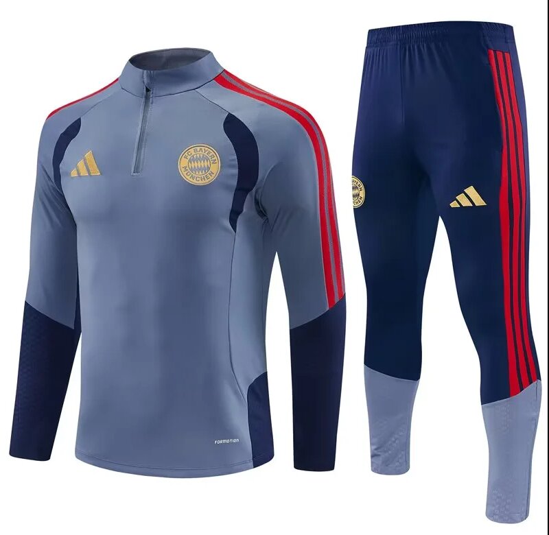 AAA Quality Bayern Munich 26/27 Tracksuit - Grey/Navy Blue